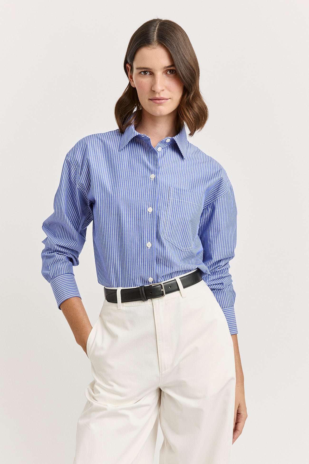Our model is wearing a size 8. Garment Length for size 8 is 55cm. Add 1cm for each size.