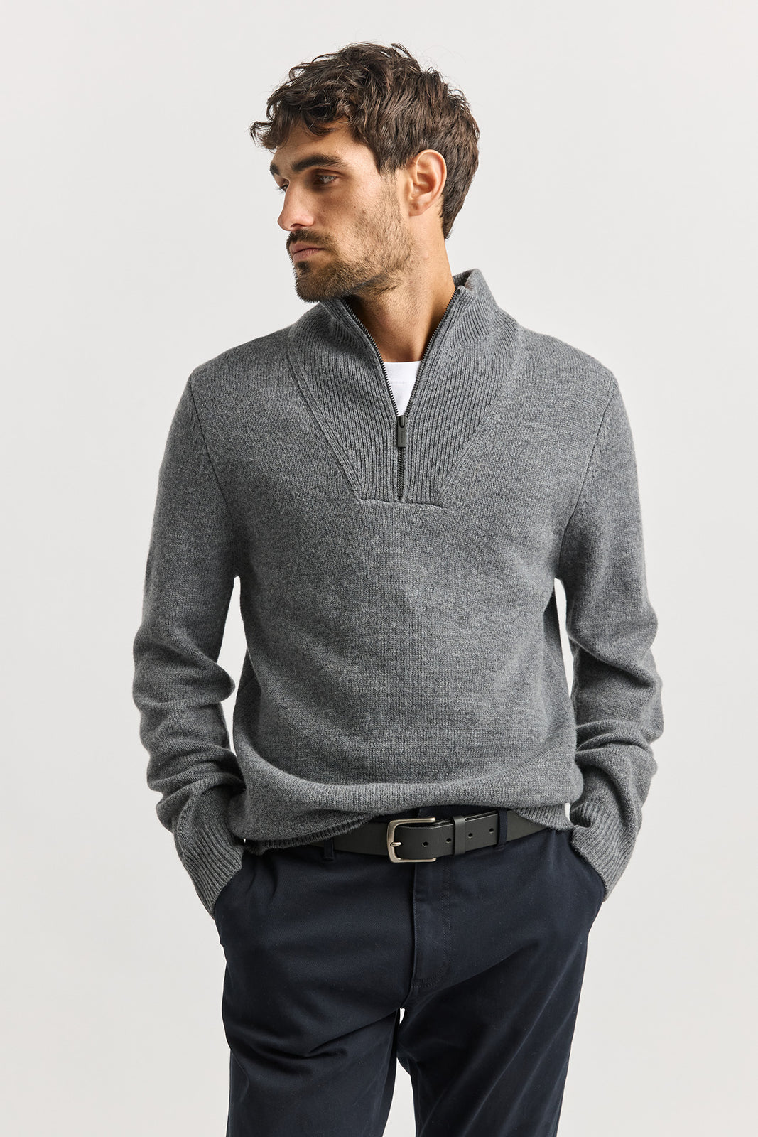 Lambswool Half Zip Jumper – 100% Australian Merino Wool