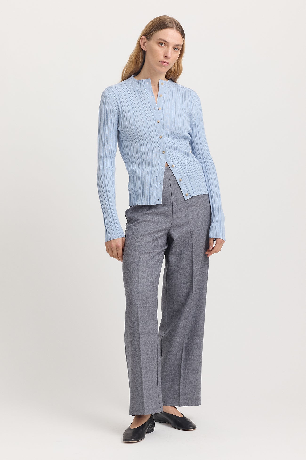 Micro Rib Cardigan VARIEGATED RIB CARDIGAN – Toorallie Australia