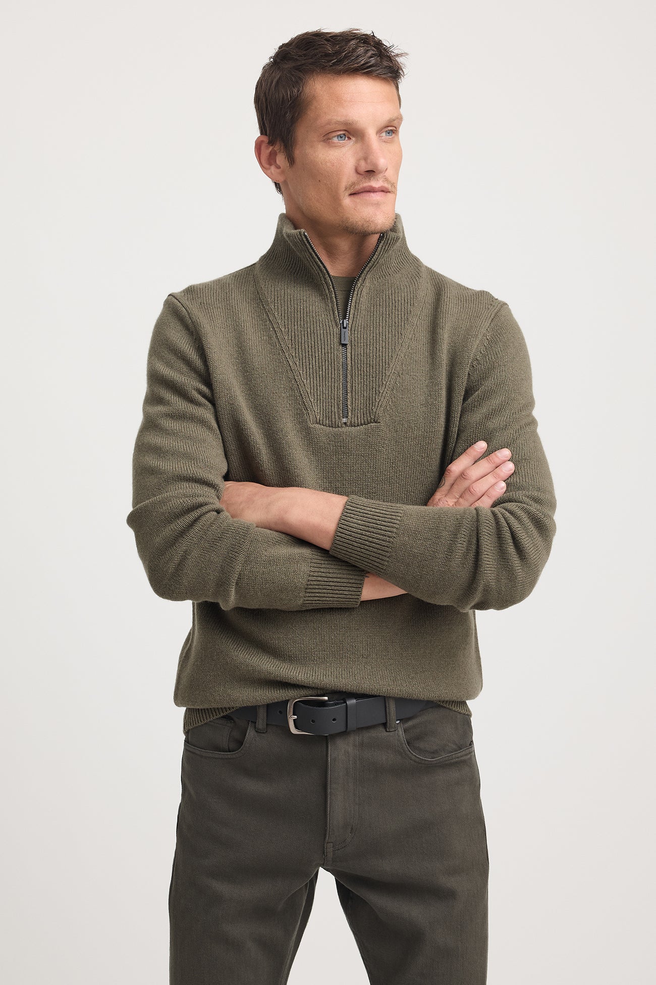 Lambswool Half Zip Jumper – 100% Australian Merino Wool